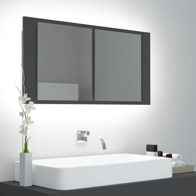 Il numero 1 del risparmio-SPECCHIERA BAGNO IN ACCIAIO CON ANTA E VANO  CONTENITORE A 2 RIPIANI 55X14X30CM