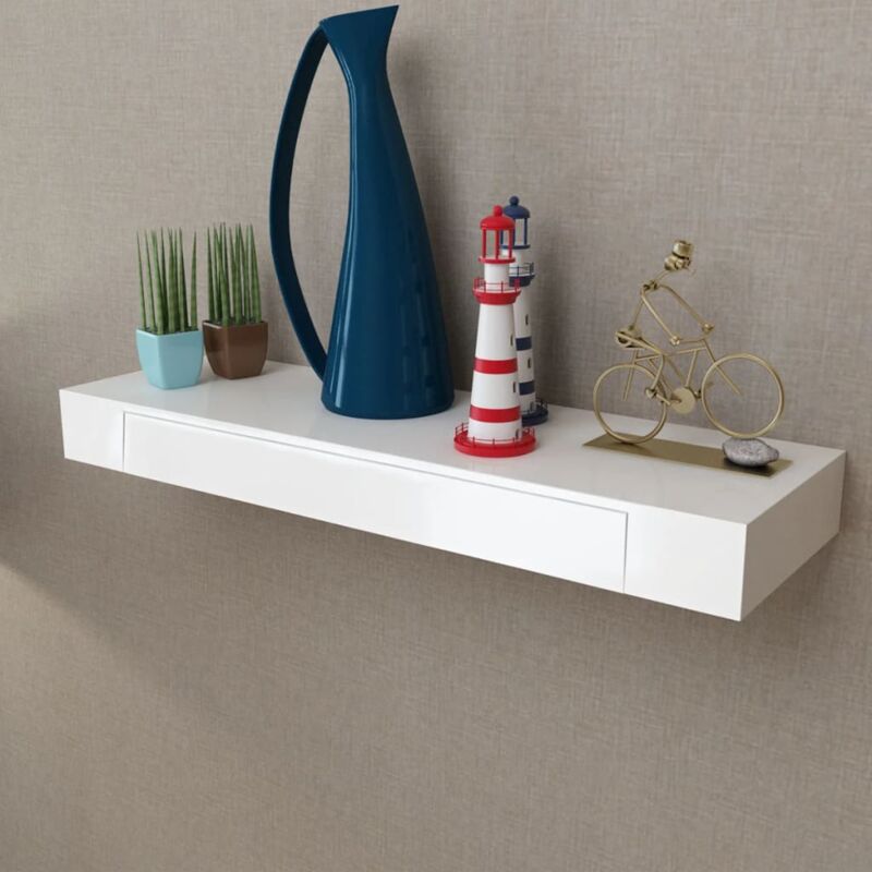 Mensola a muro Leg M SPACEO rettangolare in mdf L 45 x H 13.7 x P 20 cm  bianco