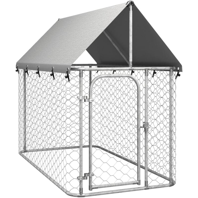 Gabbia per Cani da Esterno con Tetto，Box per Cani，Kennel per Cani  200x100x150 cm NCIW765898 MaisonChic