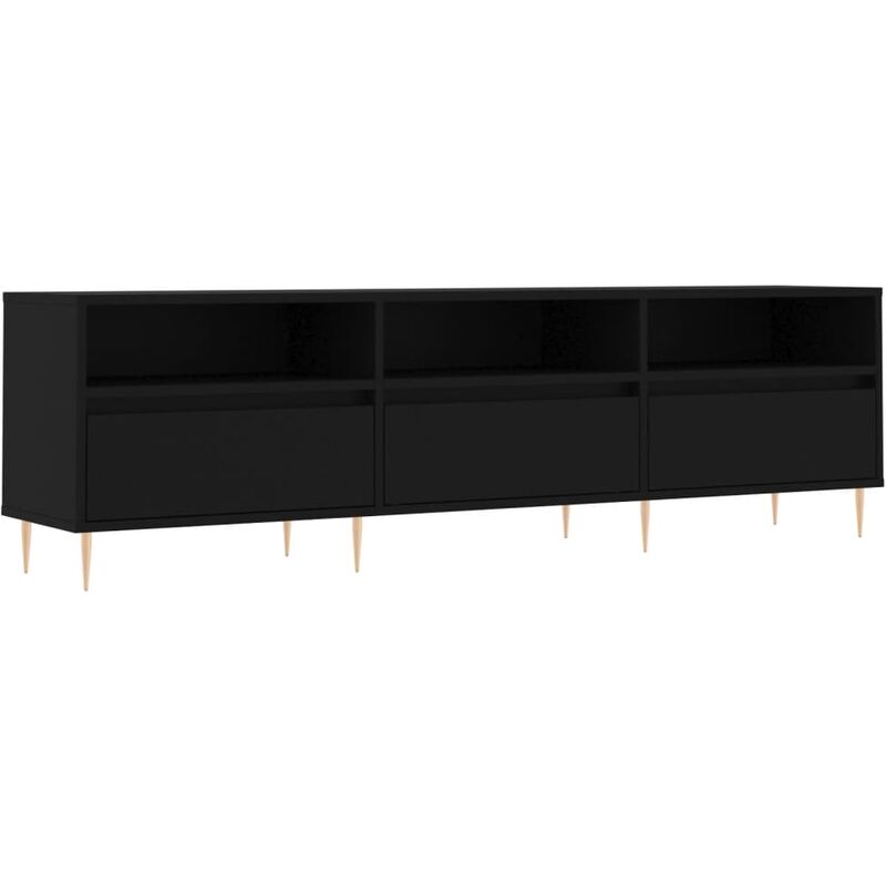 Mobile Porta TV，Mobili TV，Tavolino TV Nero 100x40x45 cm in Legno  Multistrato MCWN952844 MaisonChic