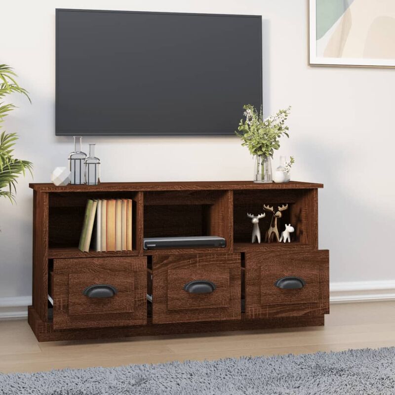 Maison Exclusive - Mobile Porta TV Rovere Marrone 100x40x45cm in Legno  Multistrato