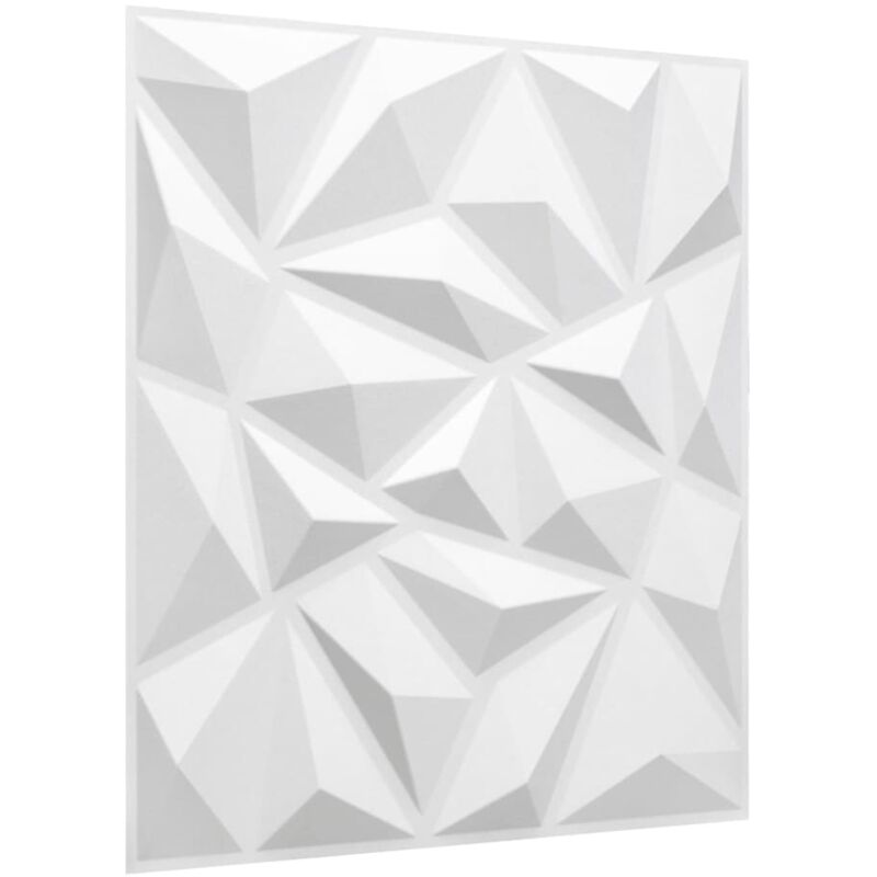 24 pz Pannelli Murali 3D，Pannelli a Parete，Pannelli decorativi per interni  50x50 cm Grigi Origami 6 m² BEV30035 MaisonChic