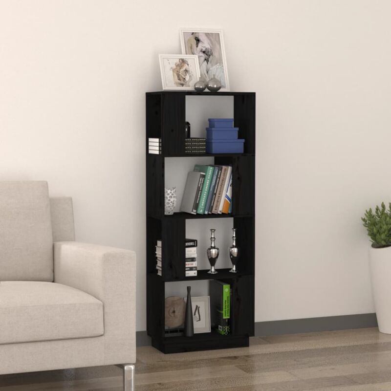 Libreria/Divisorio，Scaffale，Armadio per libri Bianco 51x25x132 cm Legno  Massello di Pino MCI982188 MaisonChic