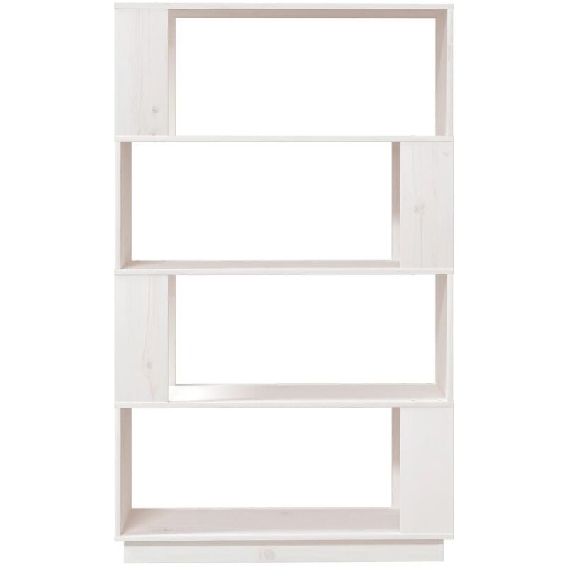 TOYOCC Home Arredamento Libro Armadietto/Divisorio Bianco Dimensioni  80x25x132 cm Legno Solido Pino : : Casa e cucina