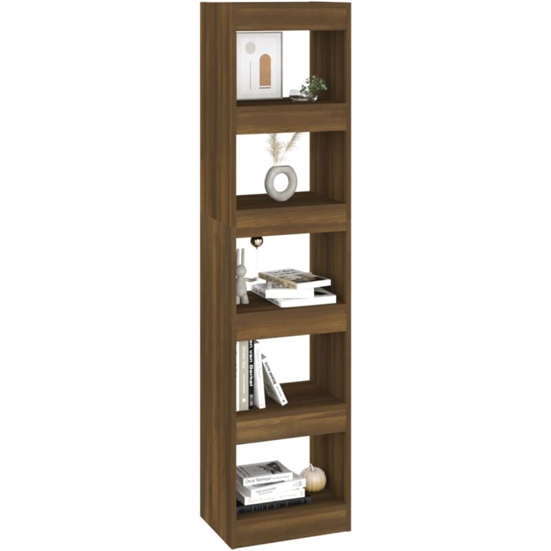 Libreria/Divisorio，Scaffale，Armadio per libri Rovere Marrone 40x30x166 cm  MCI108409 MaisonChic