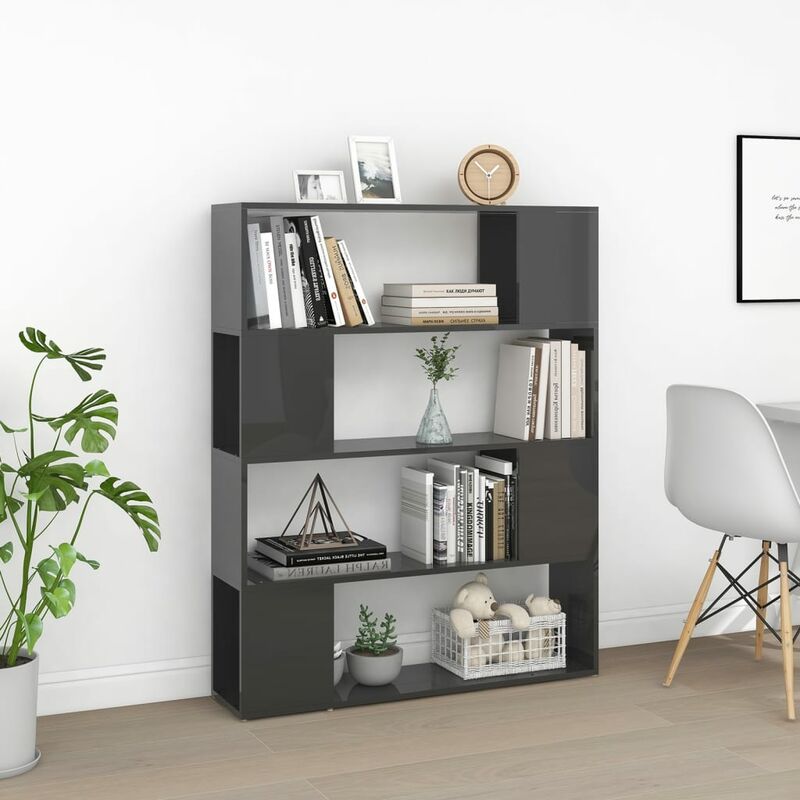 Libreria/Divisorio，Scaffale，Armadio per libri Grigio Cemento 40x30x198 cm  MCI171591 MaisonChic