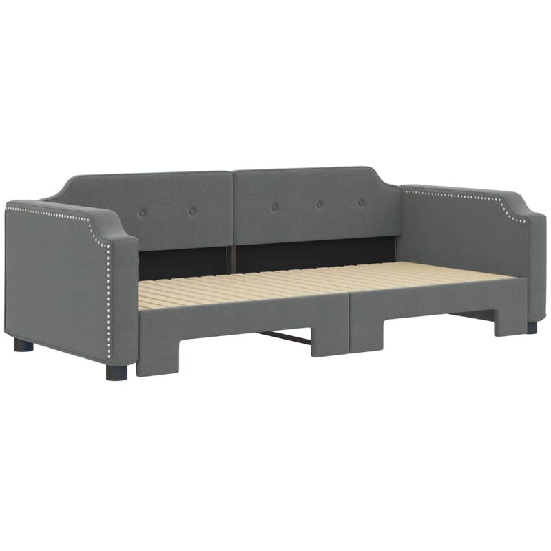 Divano Letto con Letto Estraibile，Sofa Soggiorno，Divano convertibile Grigio  Scuro 100x200 Tessuto MCI998823 MaisonChic