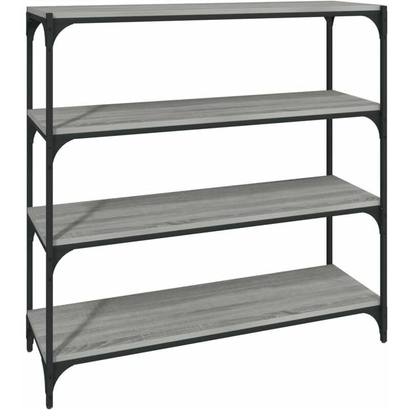 Libreria，Scaffale，Armadio per libri 4 Ripiani Grigio Sonoma 60x24x142 cm  Legno Multistrato MCI292946 MaisonChic