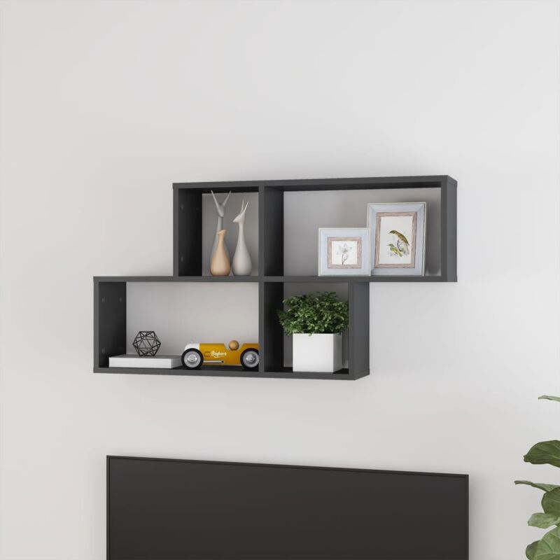 3 pz Mensole a Muro，Mensole Da Parete，Scaffale a Parete Nero in Truciolato  XZZ381830 MaisonChic