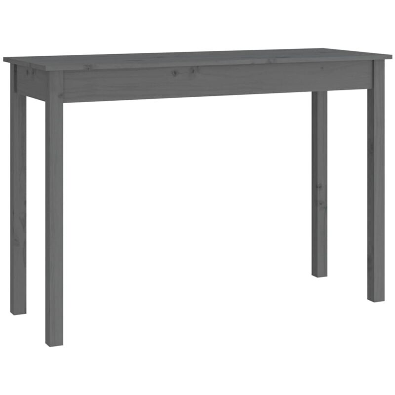 Tavolo Consolle，Tavolo da ingresso，Consolle Salvaspazio e Multiuso per  Soggiorno, Ingresso e Corridoio Grigio 110x40x75 cm in Legno Massello di  Pino CNWI344037 MaisonChic