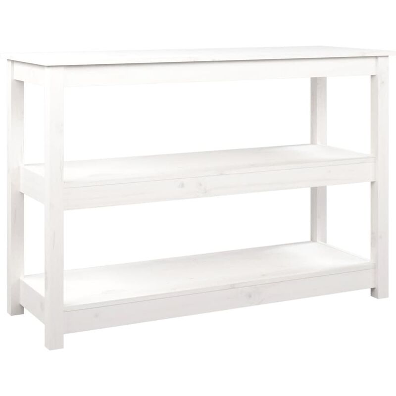 Tavolo Consolle，Tavolo da ingresso，Consolle Salvaspazio e Multiuso per  Soggiorno, Ingresso e Corridoio Nero 110x40x75 cm in Legno Massello di Pino  CNWI402744 MaisonChic