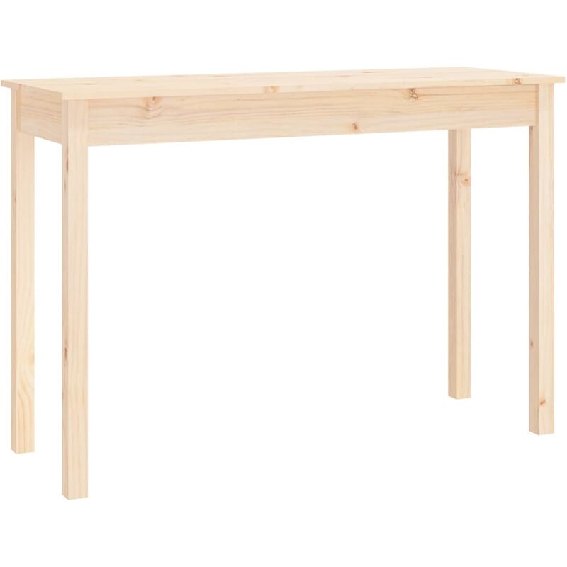 Tavolo Consolle，Tavolo da ingresso，Consolle Salvaspazio e Multiuso per  Soggiorno, Ingresso e Corridoio Nero 110x40x75 cm in Legno Massello di Pino  CNWI402744 MaisonChic