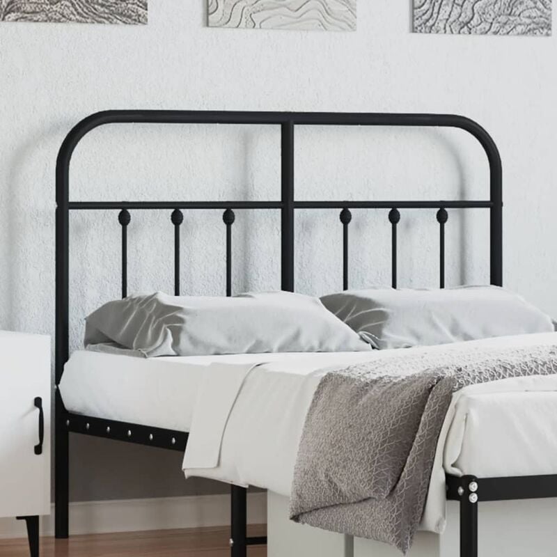 Testiera per Letto，Testata del letto，Schienale del letto in Metallo Nero  120 cm CNWI877845 MaisonChic