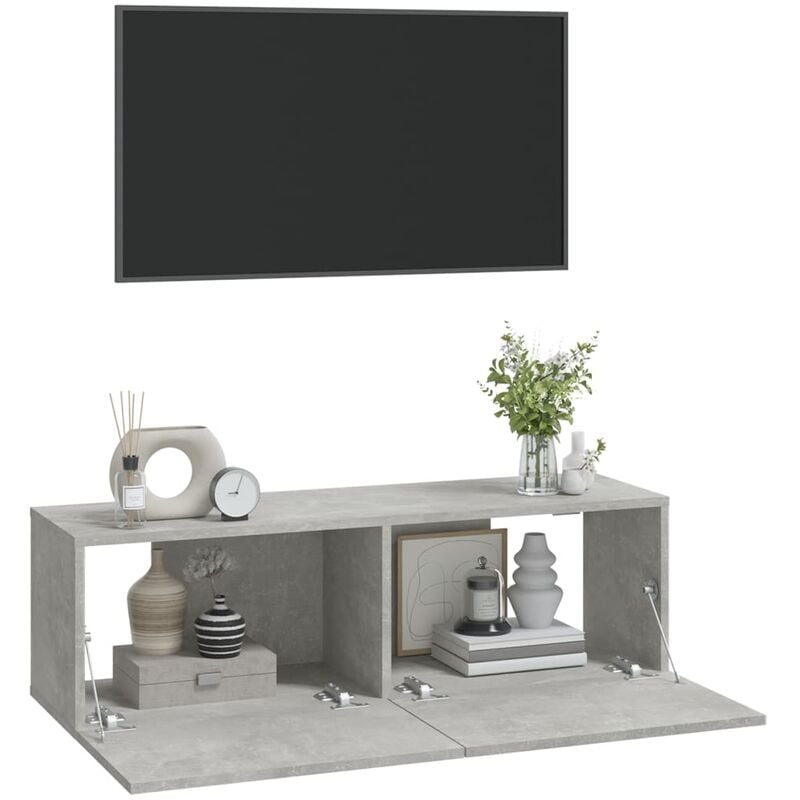 heybb Mobile Porta TV Grigio Cemento 150x30x50cm in Legno Multistrato,Mobile  TV Mobile Porta Televisore,Mobiletto Industriale Tavolino Basso Vintage  Console per Salotto : : Elettronica