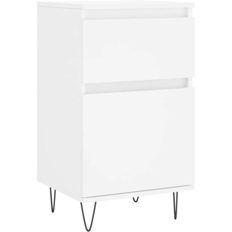 Chusui Credenze 2 pz Bianche 40x35x80 cm in Legno Massello di Pino,Credenze  Moderne,Credenze e Buffet Sala da Pranzo,Credenze Soggiorno Salvaspazio P