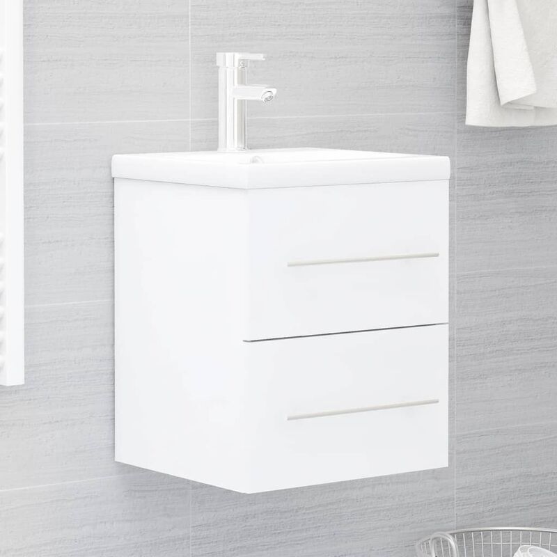 SoBuy Mobile Sottolavabo Per Bagno Sottolavabo Bagno Mobile Bianco BZR40-W  IT