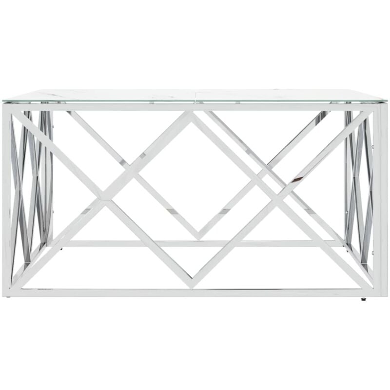 Maison Exclusive - Tavolino da Salotto Oro 80x80x40 cm in Acciaio Inox e  Vetro