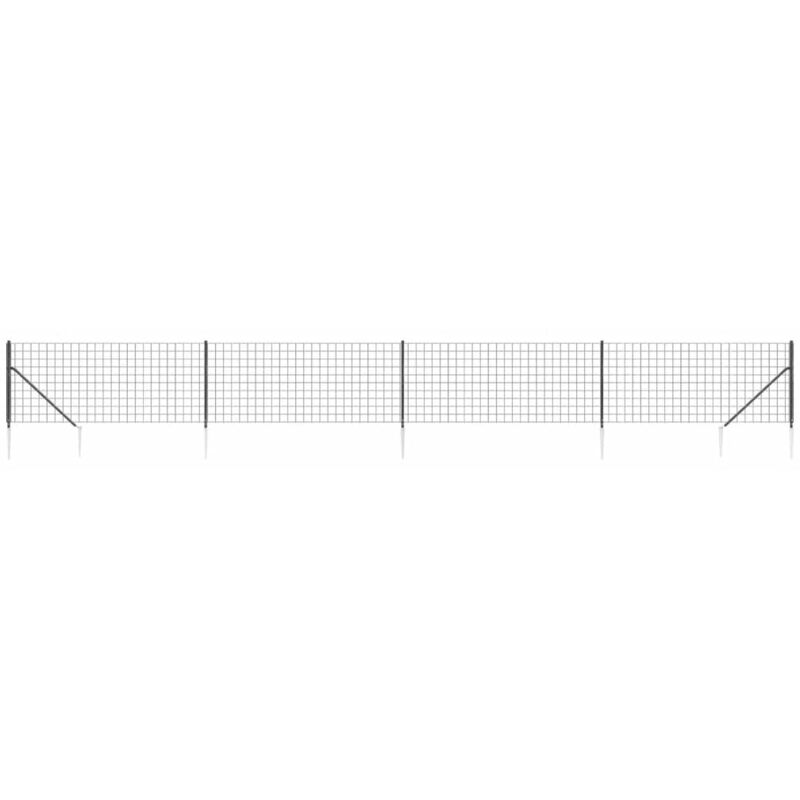 Recinzione Metallica con Picchetti Ancoraggio Antracite 0,8x10m vidaXL 4681