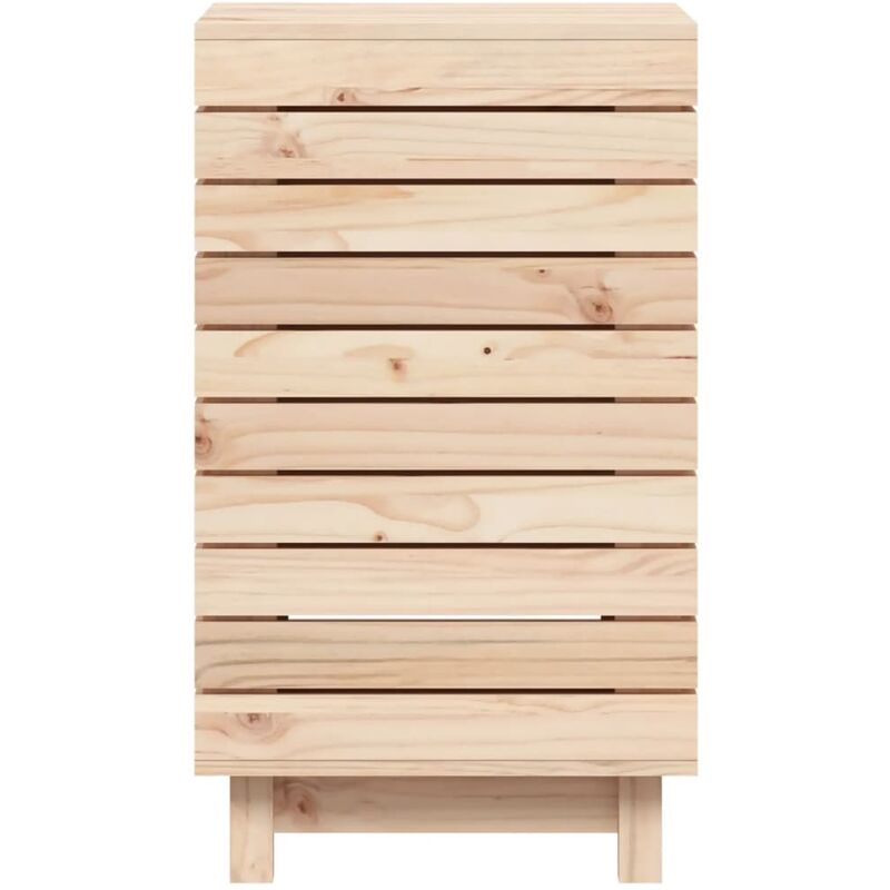 Cesto per Bucato 44x44x76 cm Legno Massello Pino vidaXL 59477