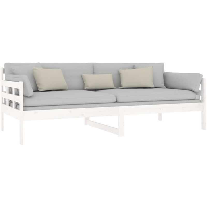 Cinque varianti di solido letto bianco per materasso 90x200 in Pino  massello V-60.38-09W, Letto singolo, Letti, Mobili