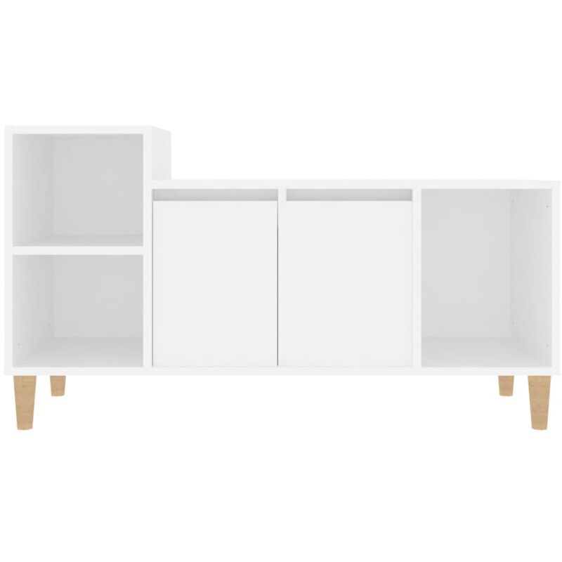 Mobile Porta TV，Mobili TV，Tavolino TV Bianco 100x31,5x35 cm in Legno  Multistrato MCWN258624 MaisonChic