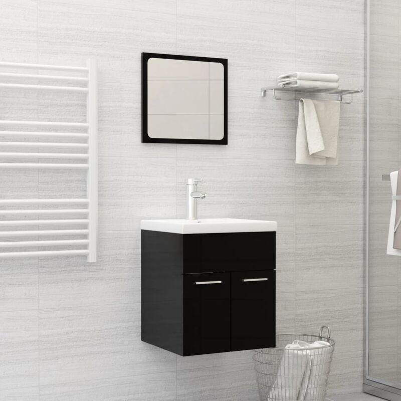 Lavabo Bagno da Incasso Lavandino da appoggio con Rubinetto 42x39x18 cm in  Ceramica Bianco ITD44389