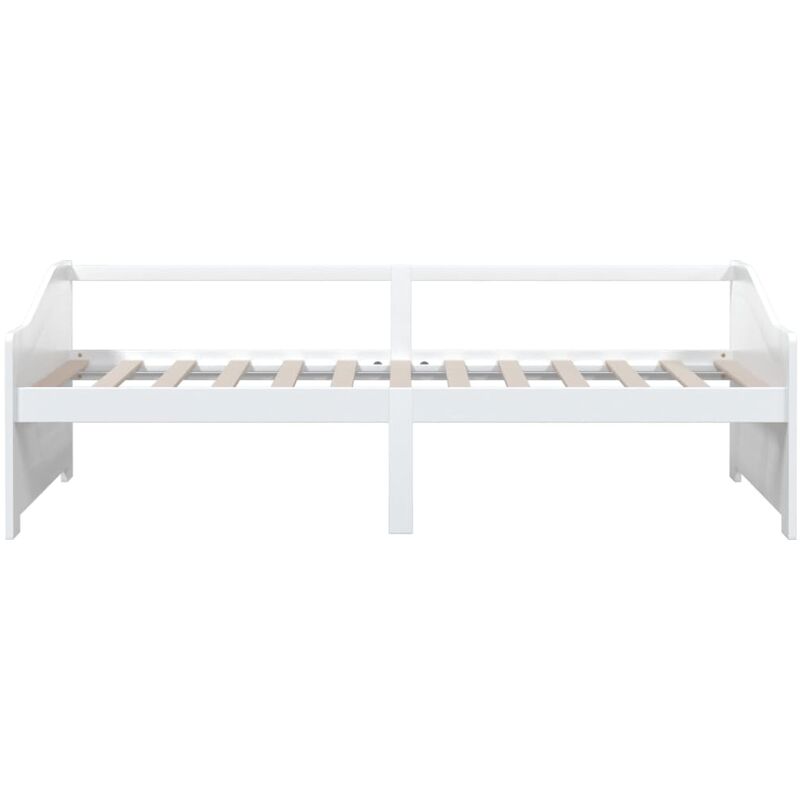 Letto Singolo Moderno Struttura Letto Divano Letto a 3 Posti Bianco Legno  Massello di Pino 90x200cm ITD57267