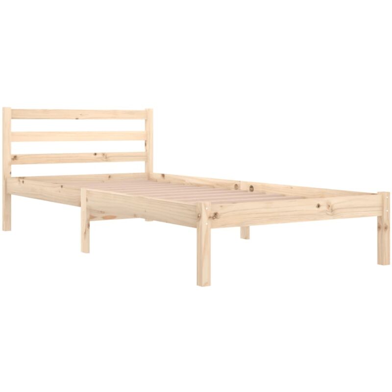 Letto singolo in legno di pino massello Timmy 200x90 cm