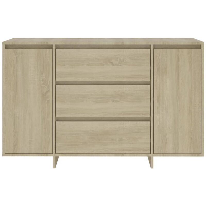 Credenza Madia Moderne Buffet da cucina con 3 Cassetti Rovere Sonoma  120x41x75cm in Truciolato ITD46226