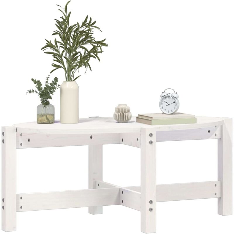 KTHLBRH Tavolino da Salotto Bianco 87x48x35cm in Legno Massello di Pino,  Tavolinetto Salotto, Tavolini Salotto, Tavolini da Caffè, da Salotto per  un'Atmosfera Accogliente : : Casa e cucina