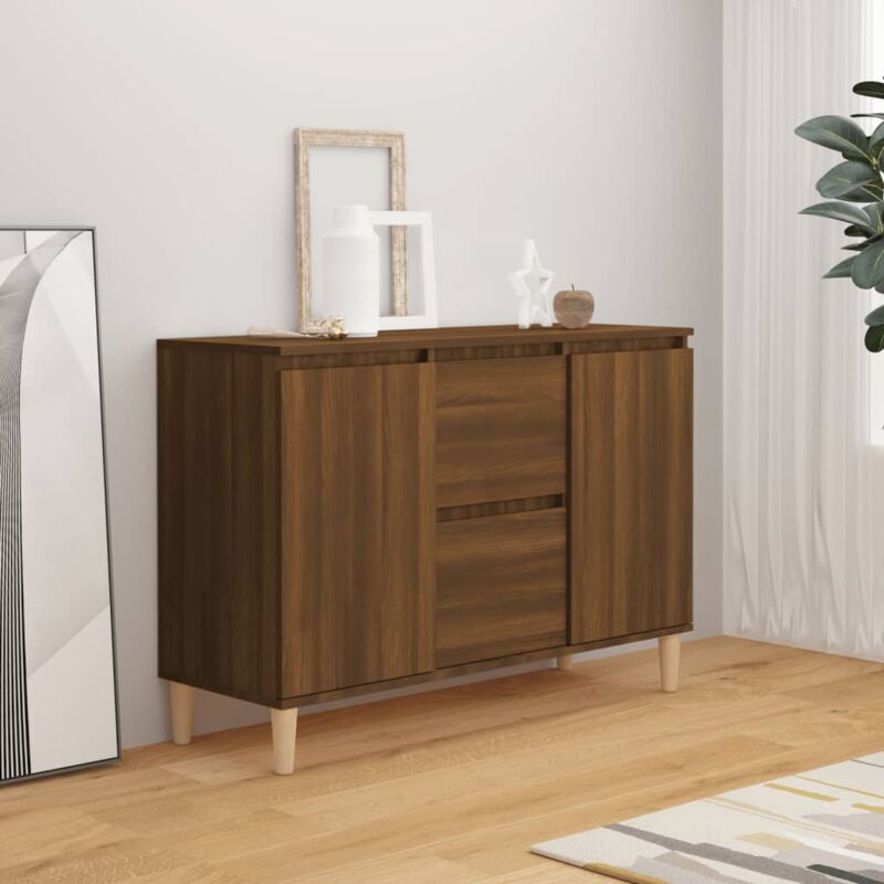 Credenza Buffet - Mobile da Cucina Rovere Marrone 92x35x75 cm in