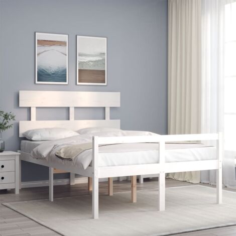 Letto per bambini con testiera e pediera design moderno bianco varie  dimensioni dimensioni : 70x140 cm