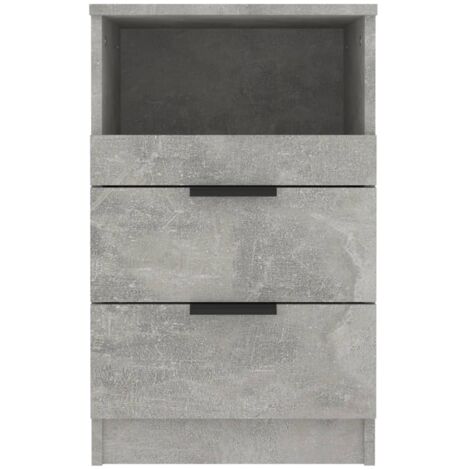 Maison Exclusive - Comodino Grigio Cemento 50x32x60 cm