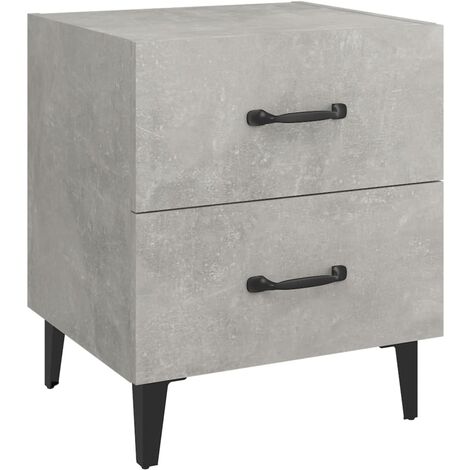 En.casa Set Di 2 Comodini Con Cassetto, Tavolini Da Notte In Bianco E Rovere, Gambe In Legno, Dimensioni 60x40x29,5 Cm