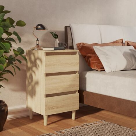 Comodino con cassetto Tavolini da notte Cassettiera Camera da Letto Mobiletto Design Moderno con Gambe in