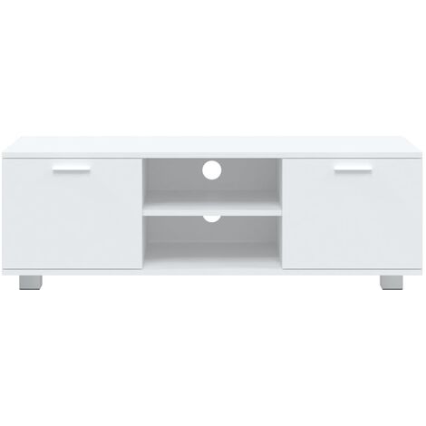 Maison Exclusive - Mobile Porta TV Bianco Lucido 120x40,5x35 cm