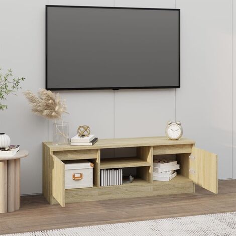 Mobile TV Elegante,Porta TV con Anta Rovere Sonoma 102x30x36 cm -MC24653