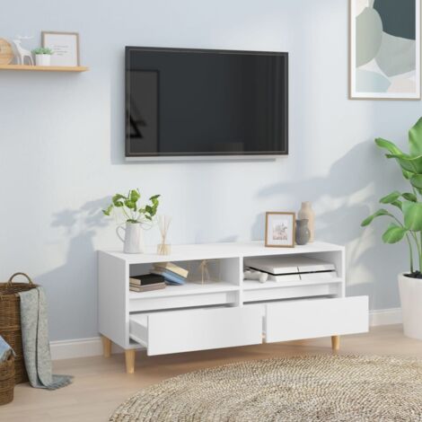 vidaXL Mobile Porta TV Bianco 140x35x40 cm in Legno Multistrato