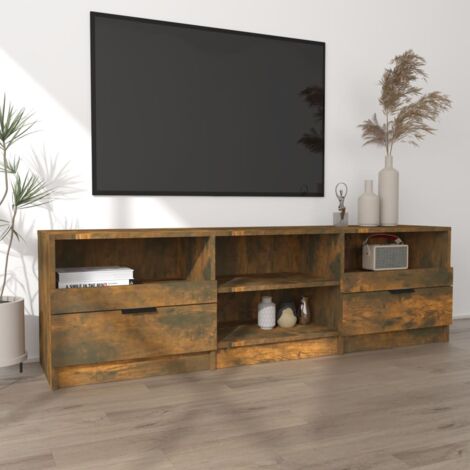 Relaxdays Mobile TV con Ruote, 2 Ripiani, Mobiletto Porta Televisore, HLP:  45x60x40 cm, Tavolo Televisione, Apetto Legno