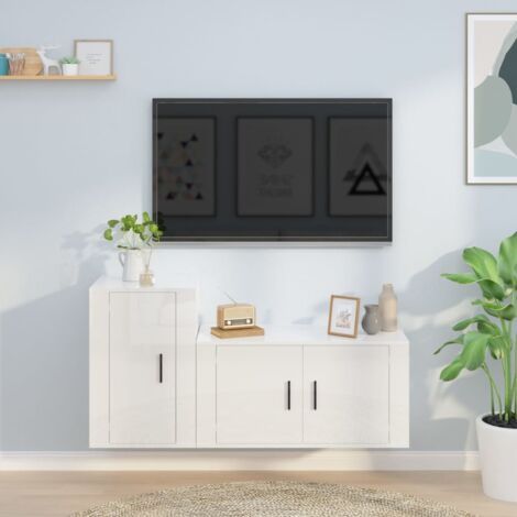 Cassettiera 140 cm Bianco - Frontali lucidi - 6 cassetti - 138,5 x