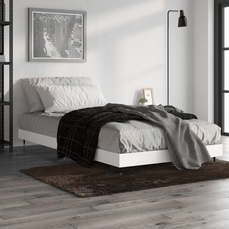 Letto adulto，Giroletto，Letto singolo，Struttura del letto Bianco 90x200 cm  in Legno Multistrato DGVS7003912 MaisonChic