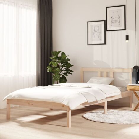 Letto adulto, Giroletto con Testiera, Letto singolo 100x200 cm in Legno  Massello vidaXL