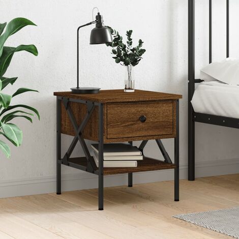 Tavolino rotondo da 50,8 cm, comodino in legno per casa, sala da