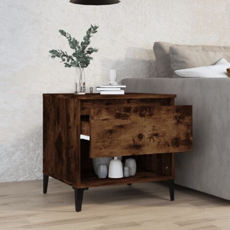 Maison Exclusive - Tavolino da Salotto Rovere Fumo 55x55x40cm in Legno  Multistrato