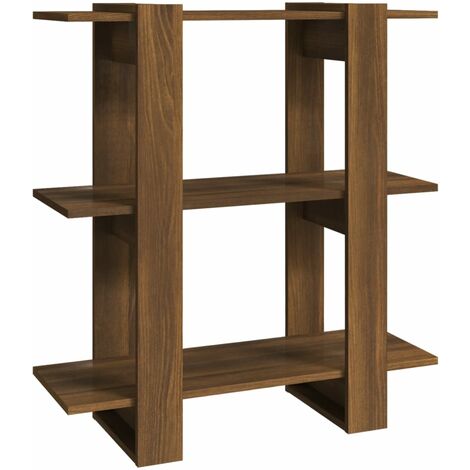 Libreria,Libreria Divisoria,Scaffale divisorio Rovere Marrone 80x30x87 cm  -BN88135