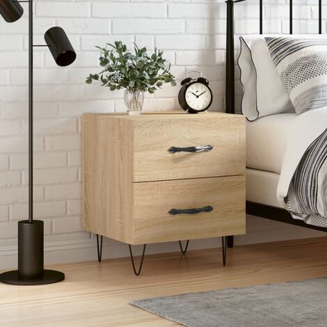 Comodino 3 cassetti con maniglie e gambe 63X43X35 Bianco | Leroy Merlin