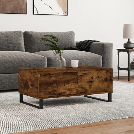 Tavolino Da Salotto Rovere Fumo – 80x50x35 Cm, Legno Multistrato, Multifunzione - 6