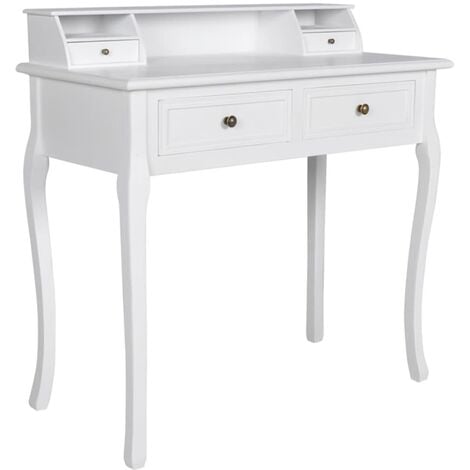 Tavolino,Tavolino Caffè Moderno,Tavolino Consolle da Trucco Moderno  Mobiletto Make Up Bianco -BN57820