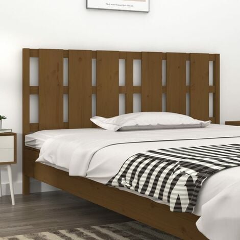 Testiera letto Moderno,Testiera da Parete Miele 165,5x4x100 cm Legno  Massello di Pino -MC76779