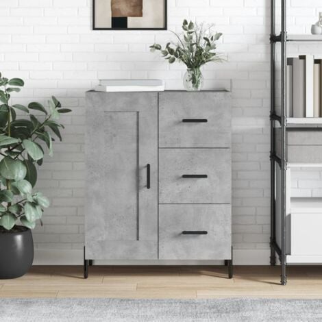 Credenza bassa,Armadietto,Mobile da Cucina Grigio Cemento 69,5x34x90 cm in  Legno Multistrato -BY94631